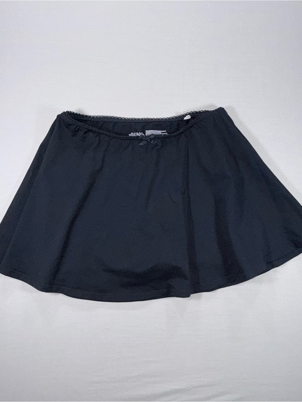 Wild Fable Black Lace Trim Mini Skirt Skort Medium EUC